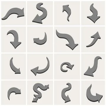 Set of arrows Stock Illustration