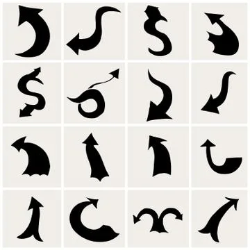Set of arrows Stock Illustration
