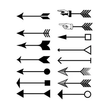 Set of arrows Stock Illustration