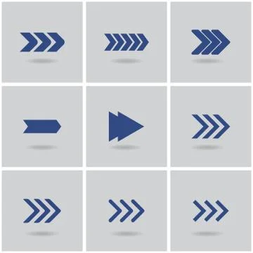 Set of arrows Stock Illustration
