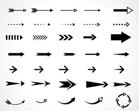 Set of arrows Stock Illustration