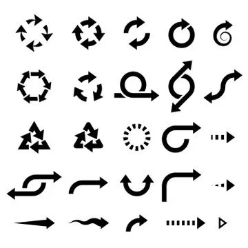 Set of arrows Stock Illustration