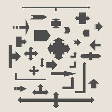 Set of arrows Stock Illustration