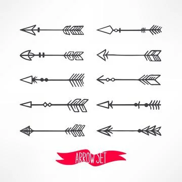 Set with arrows Stock Illustration