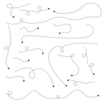 Set Arrows isolated. Stock Illustration