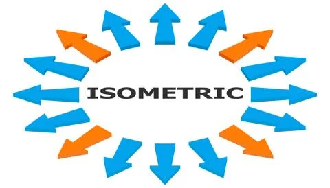 Set of arrows in isometry. Stock Illustration