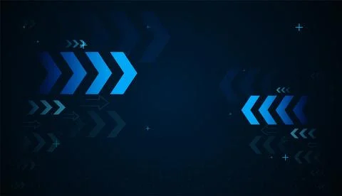 Set of arrows moving up on dark blue background. the bright arrows upward g.. Stock Illustration