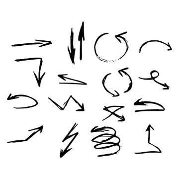 Set of arrows, pointers. Stock Illustration