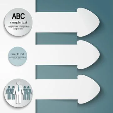 Set of arrows stickers Stock Illustration