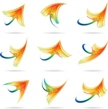 Set arrows on white background Stock Illustration