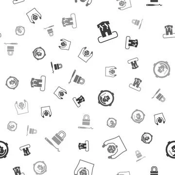 Set Arson home, Thief surrendering hands up, Headshot and Lock picks for lock Stock Illustration