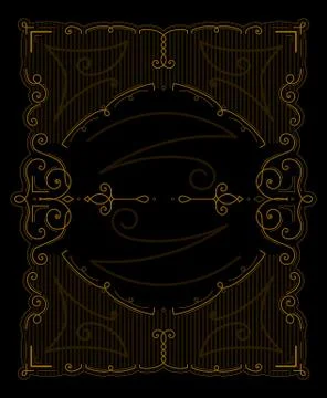 Set of Art deco borders and frames. Vector illustration. イラスト素材