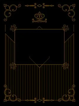 Set of Art deco borders and frames. Vector illustration. Illustrazione stock