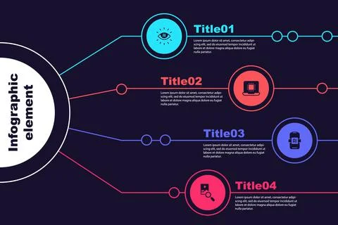 Set Artificial intelligence AI, Processor CPU, and Photo retouching. Business Illustrazione stock