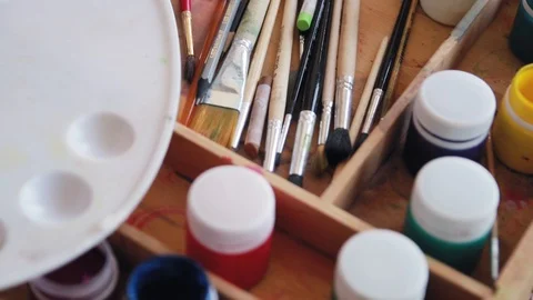 Set for the artist Stock Footage 129899785