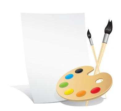 Set of the artist vertical Stock Illustration