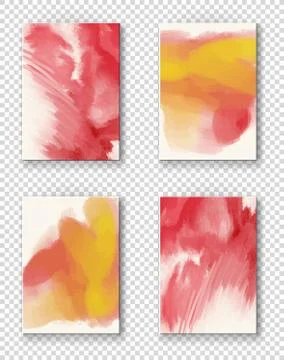 Set of artistic creative universal cards. Stock Illustration