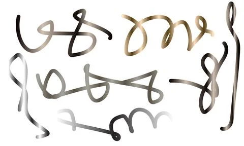 Set of artistic hand drawn scribbles with gradient color texture on white b.. 库存插图