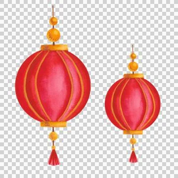 Set of Asian-inspired holiday elements. Asian culture and holiday design. Stock Illustration
