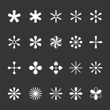 Set of asterisks イラスト素材