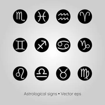 Set of astrological signs, vector eps Stock Illustration