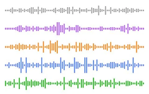 Set audio line. eps 10 vector illustration Stock Illustration