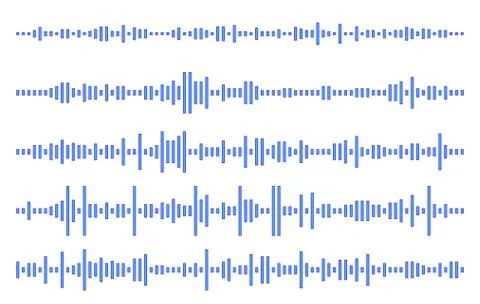 Set audio line. Stock Illustration
