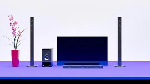 A set of audio players on the table. Stock Illustration