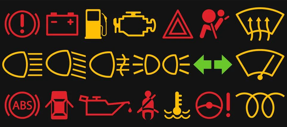 Set of auto car sign. Vector illustration. Illustrazione stock