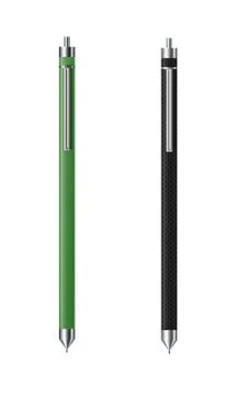 Set of automatic pencils isolated on white background. Stock Illustration