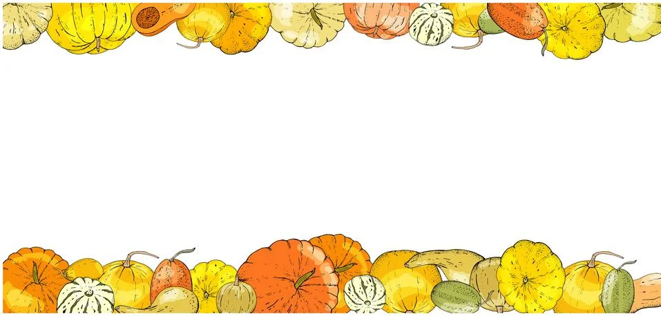Set of autumn elements isolated on white background. Pumpkins, leaves, acorns Illustrazione stock