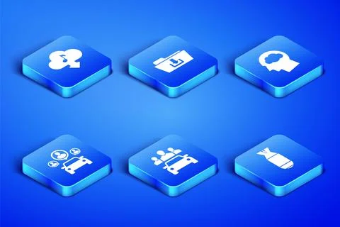 Set Aviation bomb, Cloud download music, Car sharing, , Folder and Head Stock Illustration