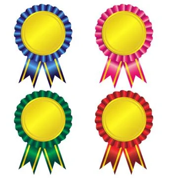 Set of award ribbon vector Stock Illustration