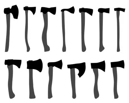 Set of axe Stock Illustration
