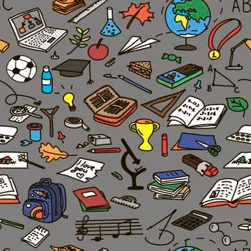 Set back to school. educational objects Illustrazione stock
