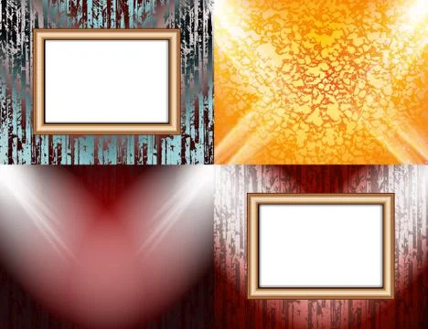 Set of Background with frames and spotlights. Vector Illustrazione stock