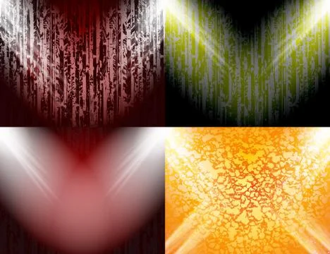 Set of Background with frames and spotlights. Stock Illustration