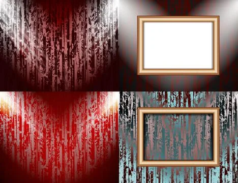 Set of Background with frames and spotlights. 스톡 일러스트