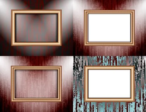 Set of Background with frames and spotlights. 스톡 일러스트