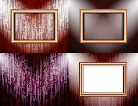 Set of Background with frames and spotlights. 스톡 일러스트