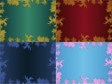 Set background grass Stock Illustration