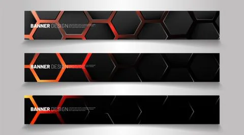 Set the background of the hexagon banner. Gradient color light pattern with d Stockillustratie