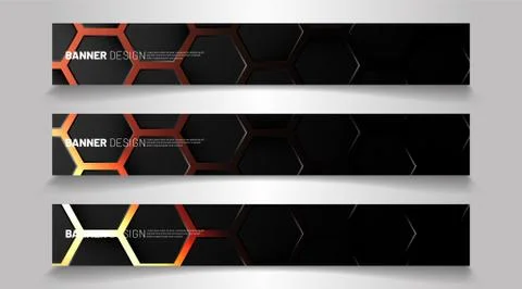 Set the background of the hexagon banner. Gradient color light pattern with d イラスト素材