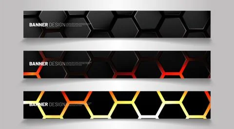 Set the background of the hexagon banner. Gradient color light pattern with d Stockillustratie