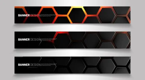 Set the background of the hexagon banner. Gradient color light pattern with d Stockillustratie