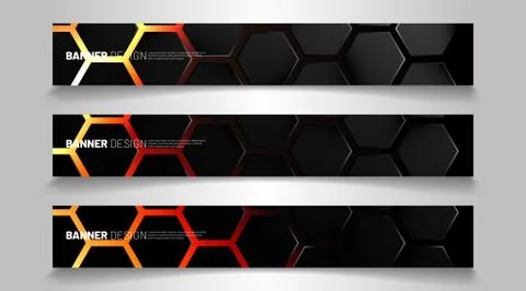 Set the background of the hexagon banner. Gradient color light pattern with d Stockillustratie
