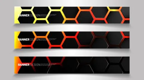 Set the background of the hexagon banner. Gradient color light pattern with d Stockillustratie