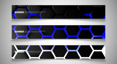 Set the background of the hexagon banner. Gradient color light pattern with d Stockillustratie