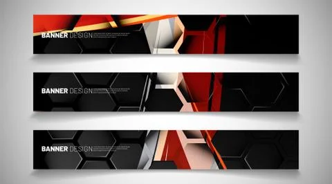 Set the background of the hexagon banner. Gradient color light pattern with d イラスト素材