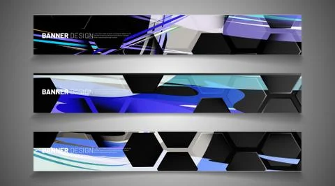 Set the background of the hexagon banner. Gradient color light pattern with d Stockillustratie